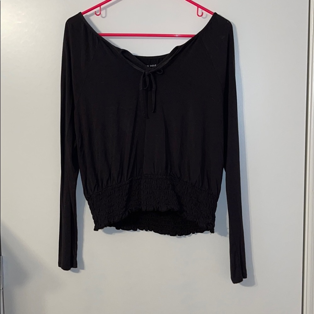 Gray American Eagle Soft and Sexy Long Sleeve
